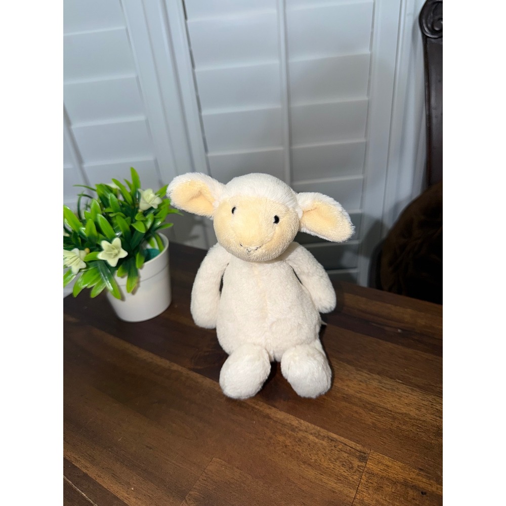 Jellycat Bashful Lamb Cream White Sheep Plush Stuffed Animal Toy 7 inch Small